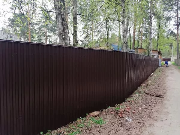Забор из профнастила Ультра С8 0,5мм с односторонним полимерным покрытием